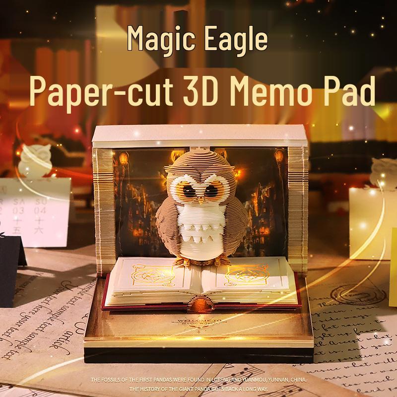 Harry Potter Magic Eagle 3D Paper Sculpture Sticky Notes Ornament