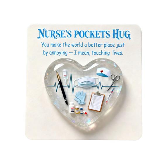Карманное объятие Сердце с открытками Маленькое Сердечко Карманный токен объятия Подарок-благодарность для Пожарных Медсестер Учителей