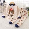 Children's Santa Claus Print Top and Pants Suit Baby Toddler Kids Long Sleeved Trousers Set Xmas Christmas Pajamas Sleepwear Nightgown