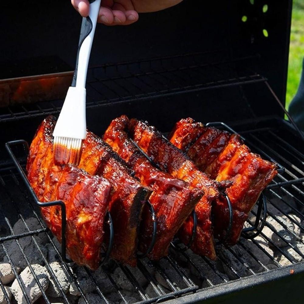 Non-Stick Roasting Stand Extra Long BBQ Steak Racks Portable Barbecue Net BBQ Accessory