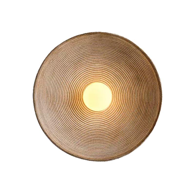 Фоновая стена в стиле ретро-ресторана, круглая прикроватная лампа в стиле дзен-чайной комнаты для проживания в семье