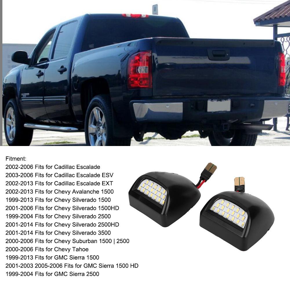 2 шт. Сигнальная лампа номерного знака DC12V подходит для Cadillac Escalade 2002-2006DC12V