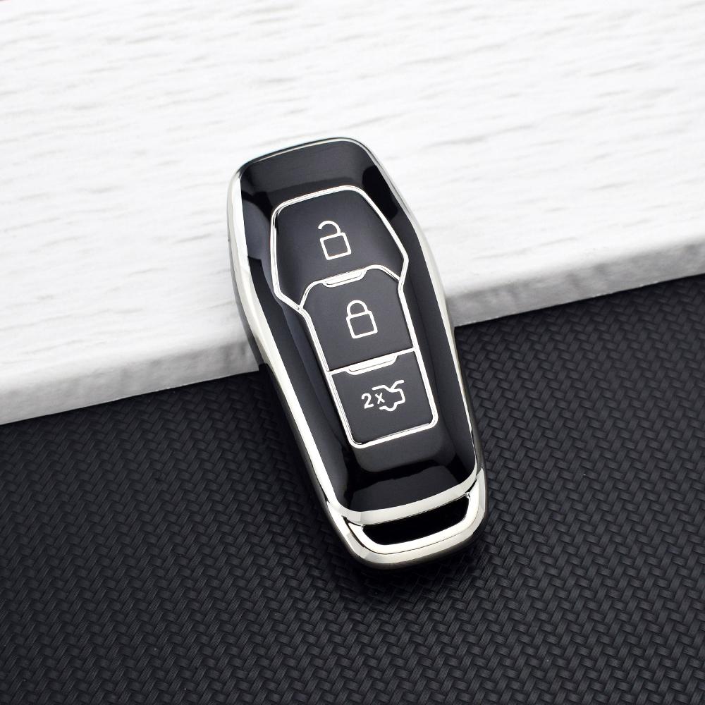 Мягкий ТПУ Чехол для Ключа автомобиля Ford Mustang Edge Explorer Fusion Mondeo Kuga Smart 3 Кнопки Брелок-чехол Держатель Брелок