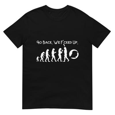 Смешная футболка против Трампа - Возвращайся! Футболка Trump Evolution Tee