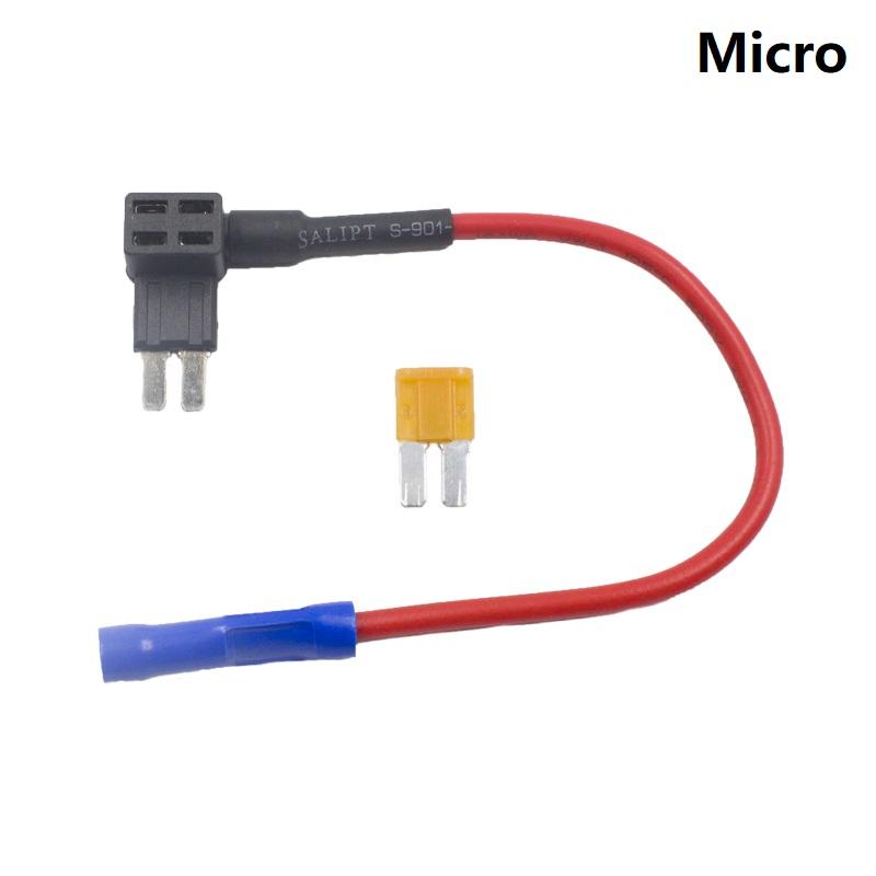Auto Car Fuse Holder with Add-a-Circuit Micro Mini Low-Profile Standard ATM APM Blade Tap Dual Adapter for Vehicle Fuse Holders1