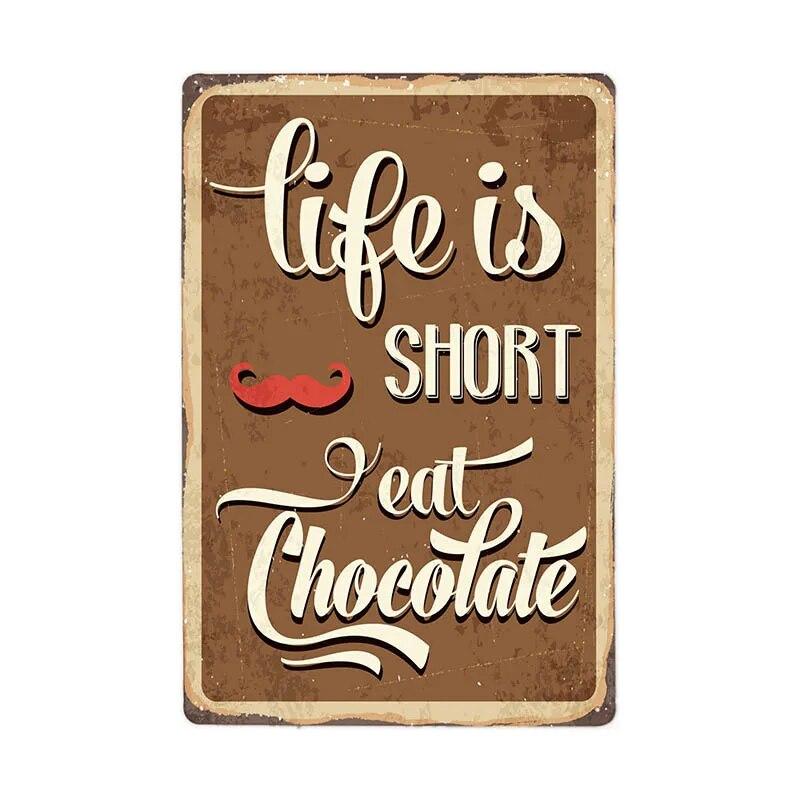 Proverb About Life Retro Metal Sign Bar Wall Decor Family Vintage Plaques Art Poster 20x30 Cm