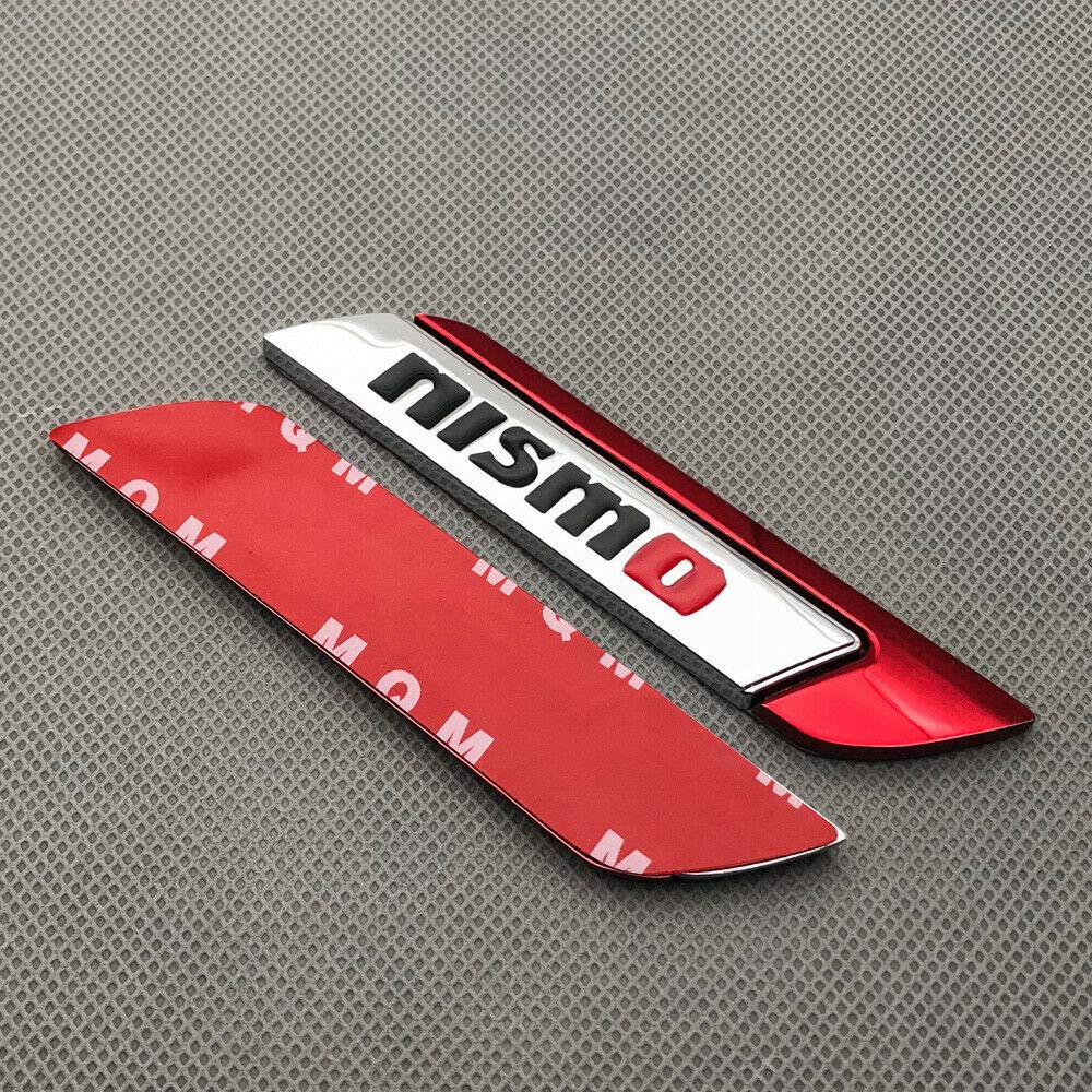 Aizfa 1 пара 3D-карточный металлический брызговик для спортивного значка NISMO хром боковые крылья 3D-эмблема (красный)