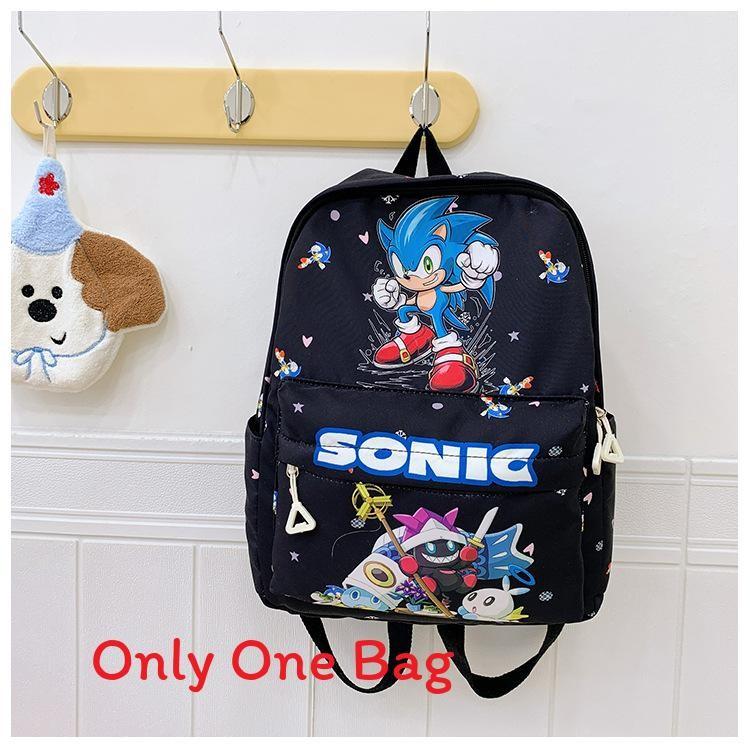 Детский мультяшный рюкзак Sonic из легкого нейлона для использования в детском саду и школе