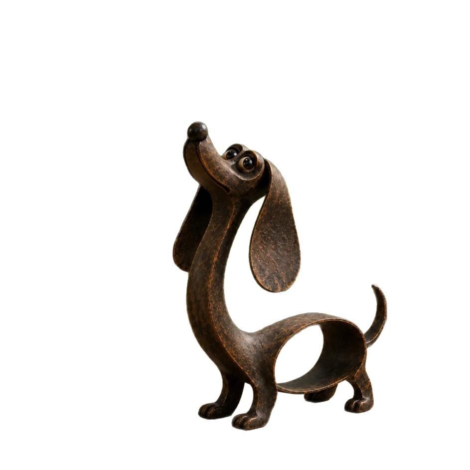 Resin dog sculpture hollow dog ornament home office desktop decoration as a gift for dog lovers