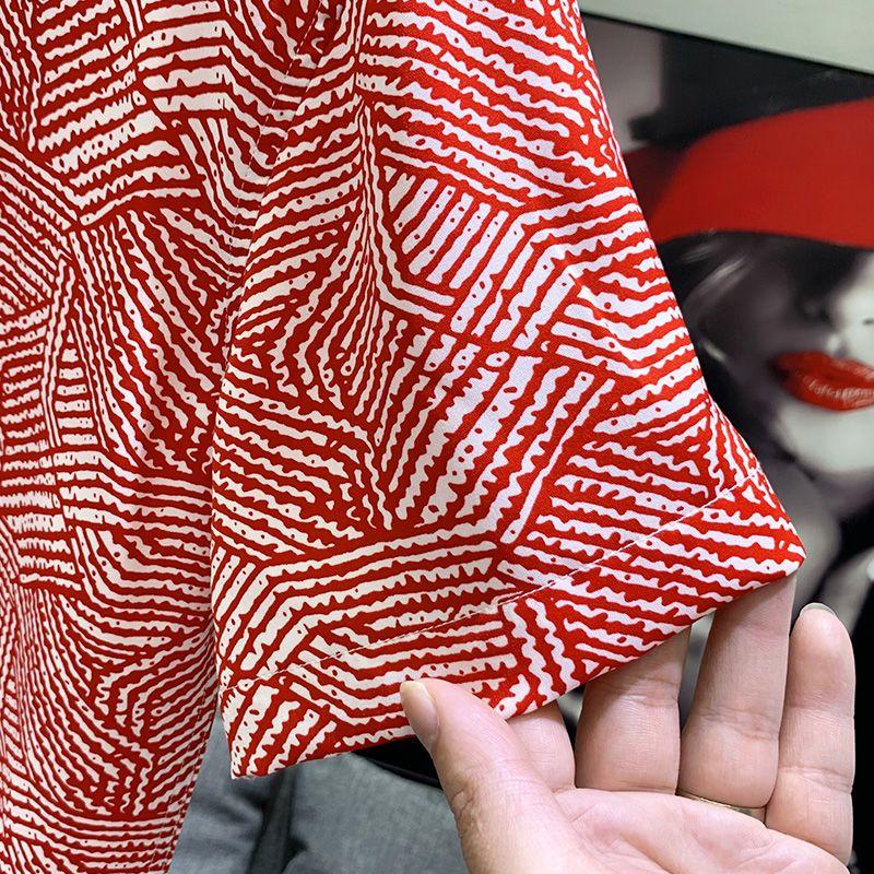 Loose Temperament Printing Shirts Turn-down Collar Handsome Short Sleeve Button Fashion Casual Streetwear Men's Clothing 2023