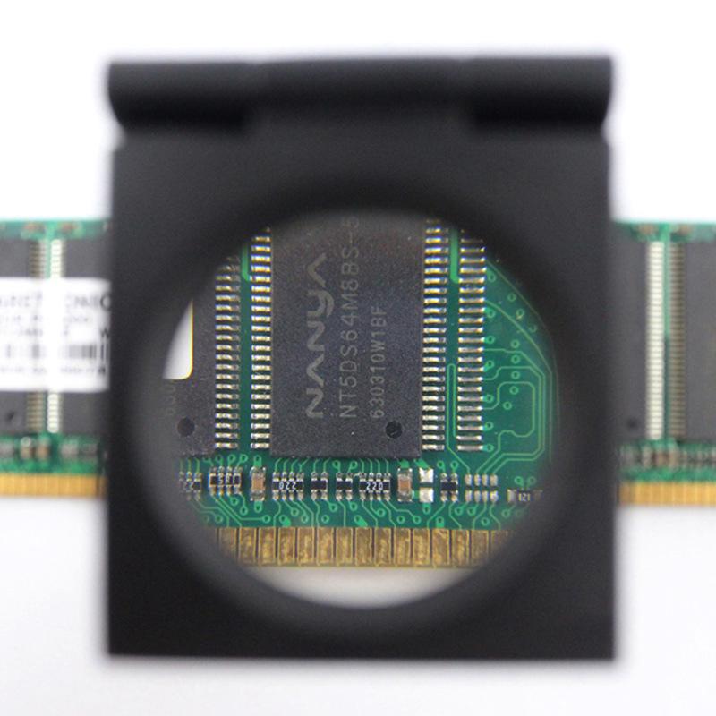 Double LED Optical Glass Metal Magnifier with Black Spray Paint for Racing Pigeon Tri-fold Linen Testing