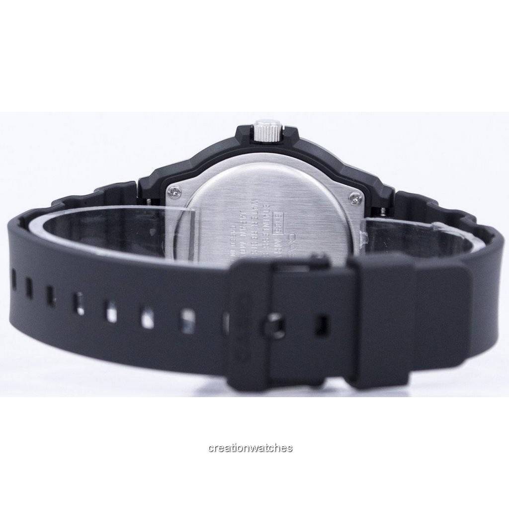 Casio Кварцевые аналоговые мужские часы с черным циферблатом MRW-200H-4BVDF MRW200H-4BVDF