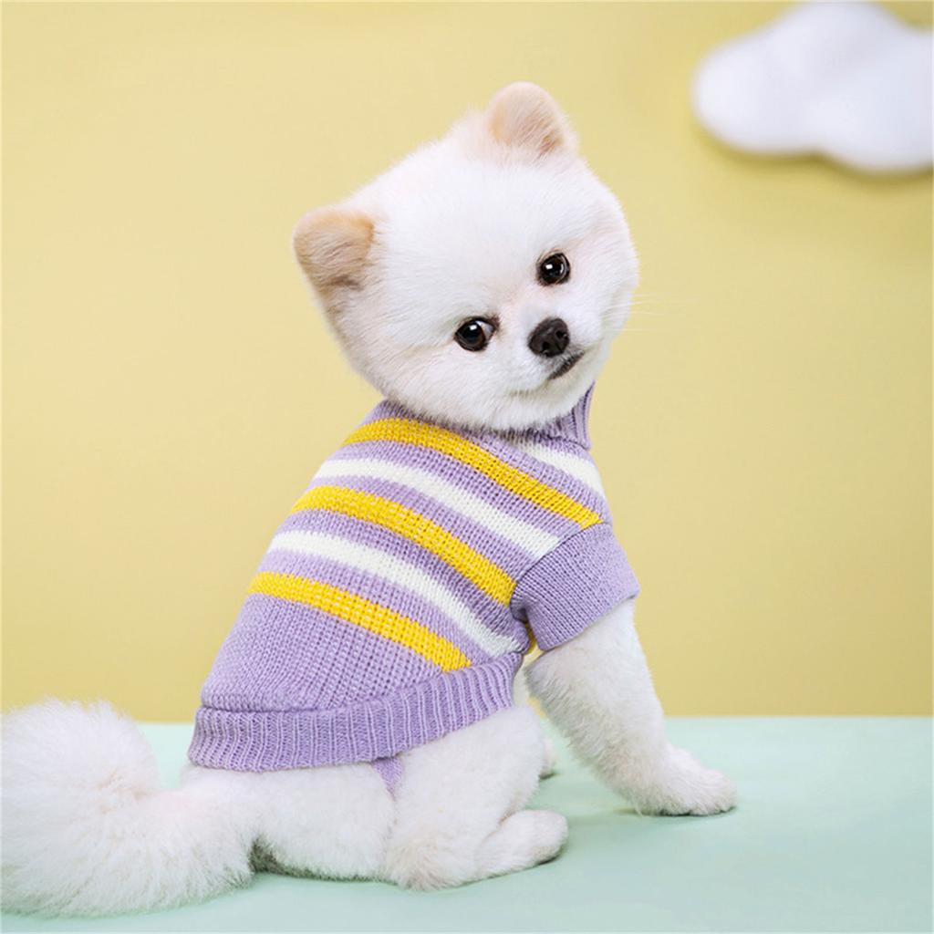 Pet Sweater for Cat Dogs Autumn Spring Pet Pullover Sweater Warm Pet Clothes for Bichon Chihuahua Small Dog Photo Outfit