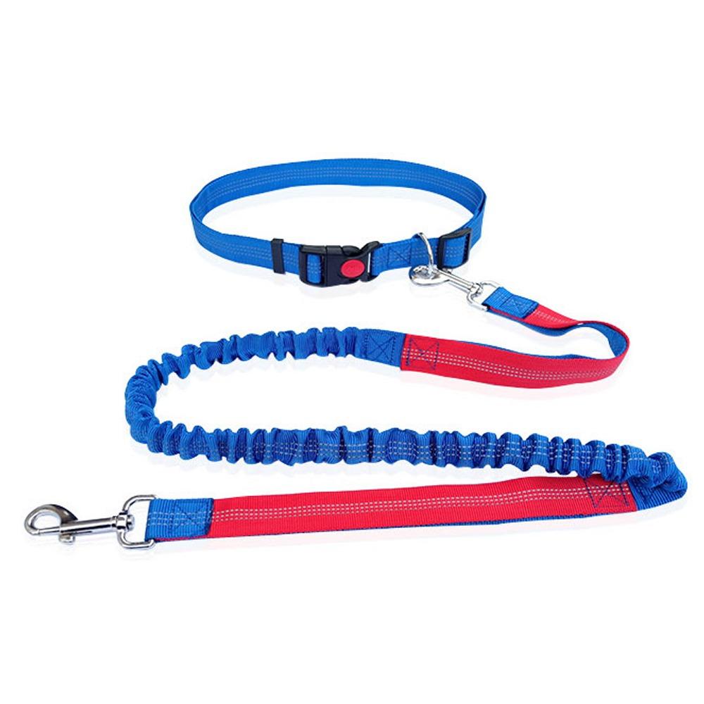 Double Stretch Pet Walking Leash Waist Belt Dog Traction Rope Hand Free Dog Leash  Jogging