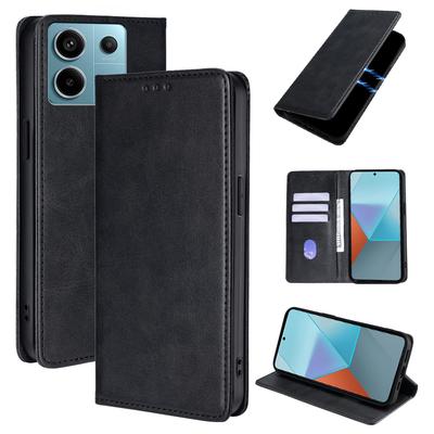 Защитный магнитный чехол-книжка из кожи для Xiaomi Poco X6 X5 X4 X3 Pro X3 GT NFC X2 со слотами для карт