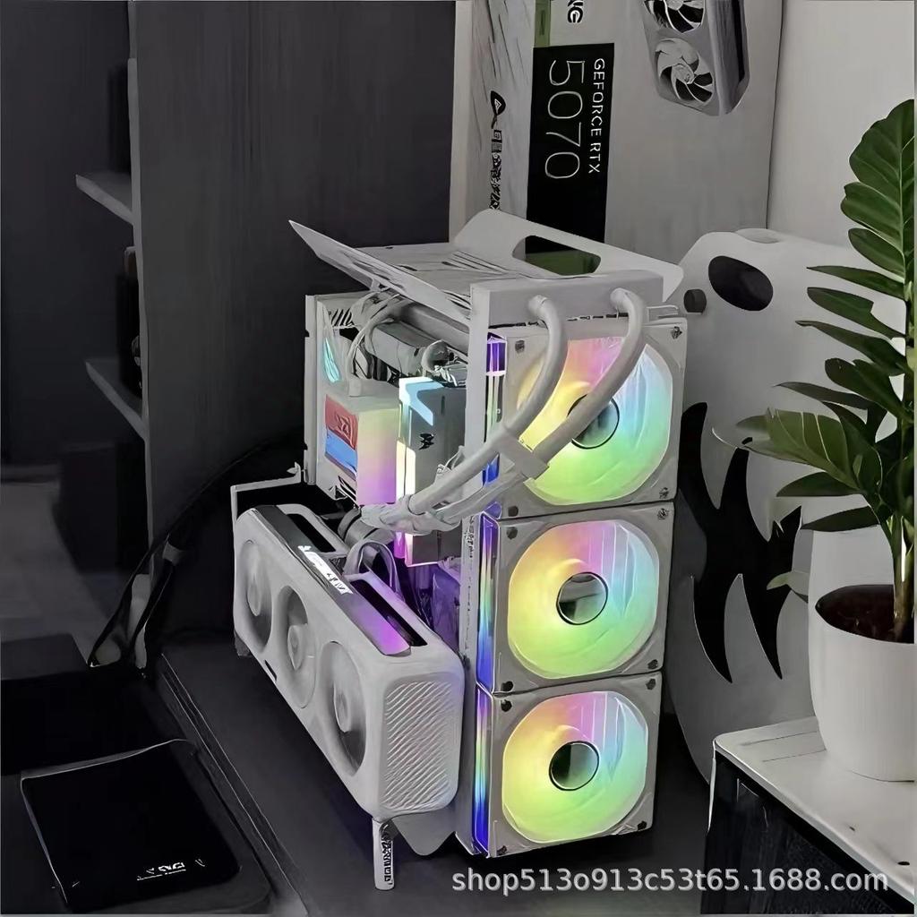Открытый корпус 0/360 Водяное и воздушное охлаждение ATX/matx Стойка вертикальная установка видеокарты компьютерный корпус малого размера