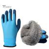 1 Pair Winter Working Gloves Warm Plush Lining Anti-slip Waterproof Hand Protector Housework Yardwork Outdoor Gardening Latex Gloves