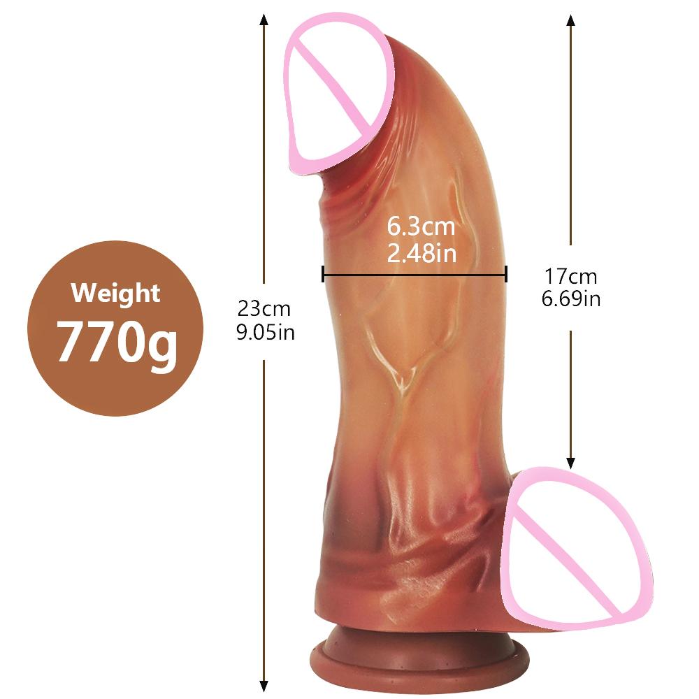 Супер мягкий силиконовый большой пенис, реалистичный фаллоимитатор с присоской, стимулятор влагалища, изогнутый вал, секс-игрушки для женщин и мужчин, геев