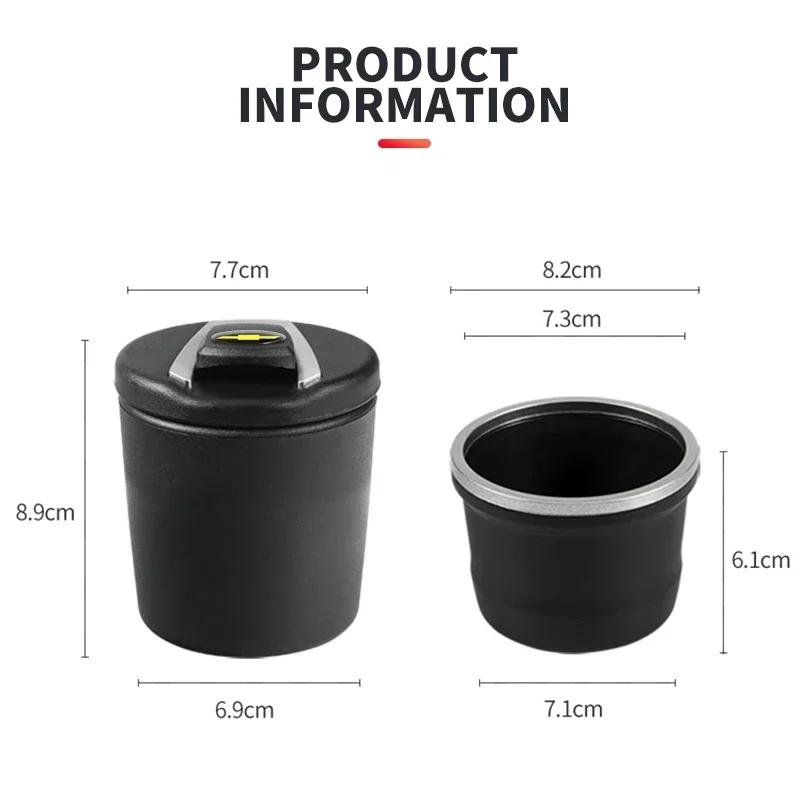 Portable LED Smoke Car Ashtray Ashbox Cup Auto Indicator Ashtray For Chevrolet Cruze Captiva Sail Corsa Aveo Car Accessories CI5