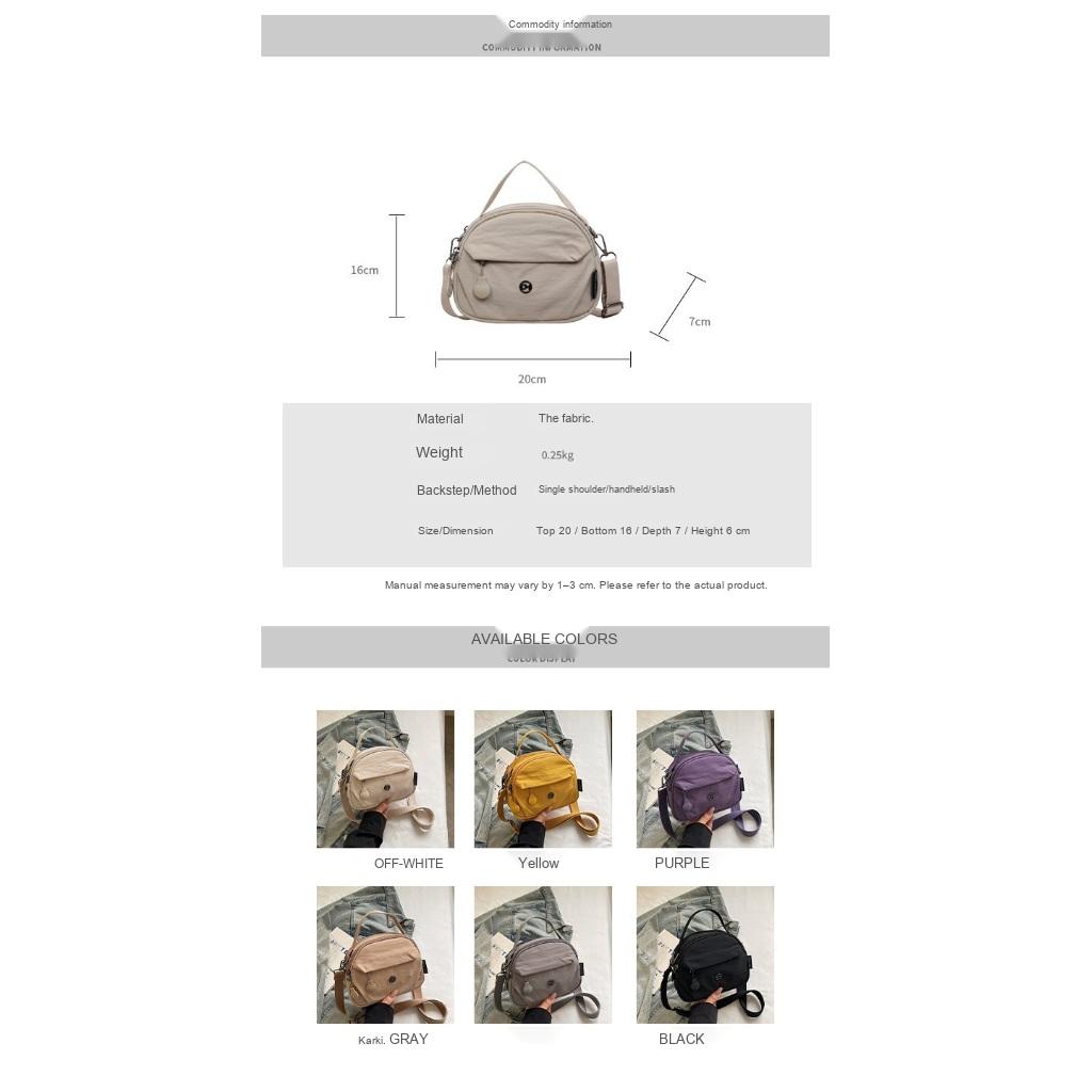 Shoulder Crossbody Handbag Women Nylon Multi Compartment Daily Commute