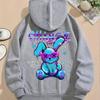 Womens Trendy Rabbit Print Loose Hoodie Tops Blouse Sweatshirt Casual Long Sleeve Pullover Tops