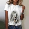Summer Kawaii Cartoon Dog 3D Print T-shirts Women Streetwear Fashion Y2k Casual Short Sleeve T Shirt O-neck Tees Tops Clothing