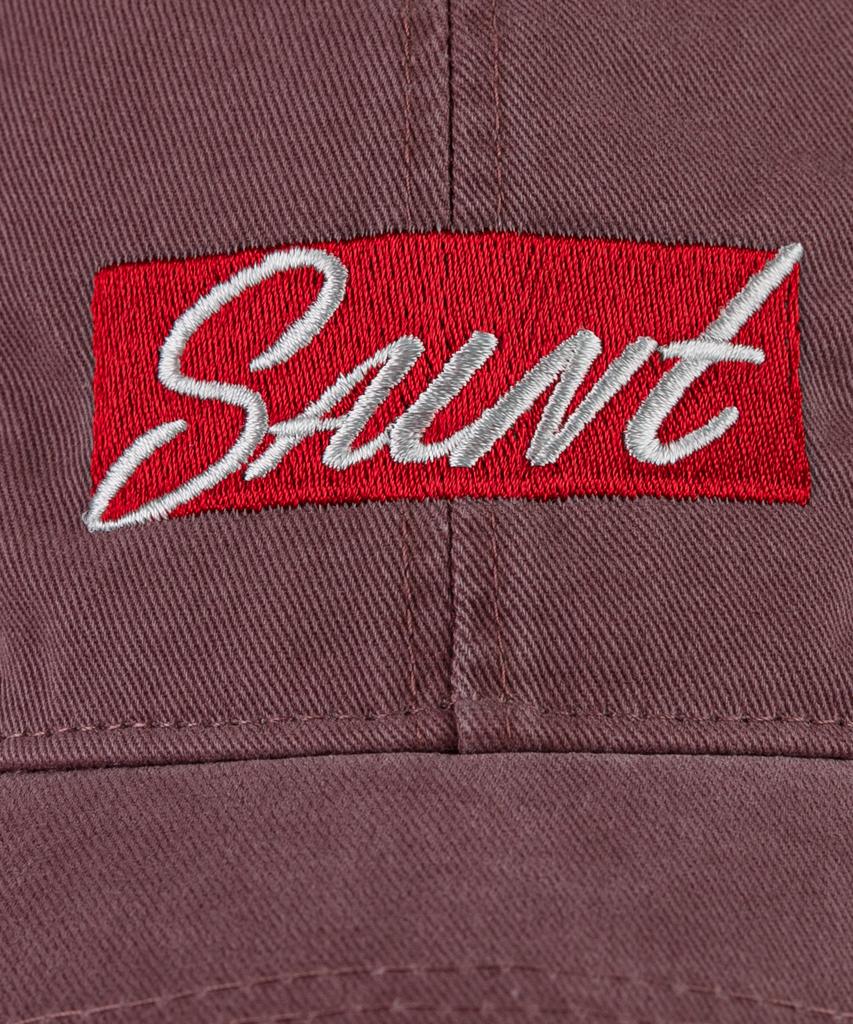 Кепка-бейсболка Wig Saint с логотипом Box Logo, вымытая катионовым способом - Бордовый
