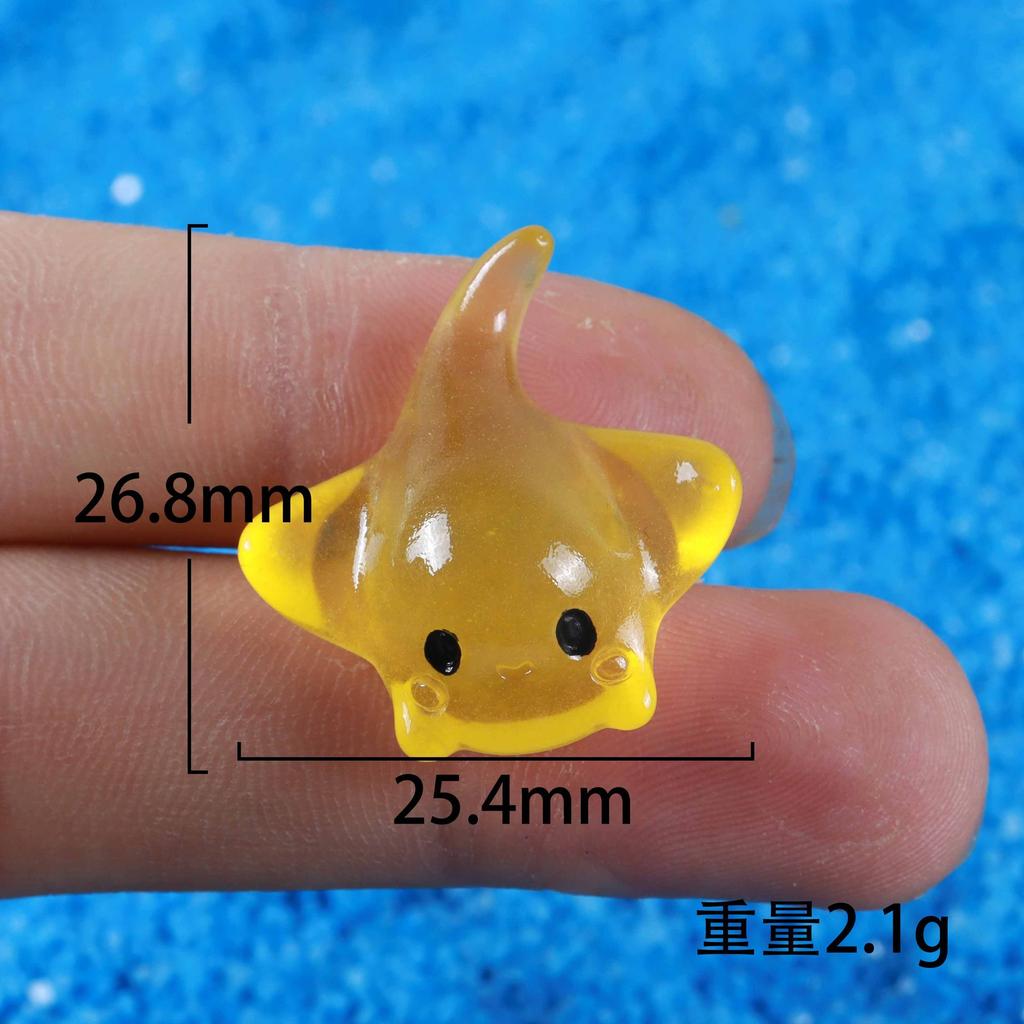5/10Pcs Luminous Mini Resin Devil Ray, Glow In The Dark Tiny Animals Figures Diy Crafts For Fairy Garden Micro Landscape