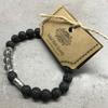 Lava Stone Tribal Bracelet with Rock Quartz