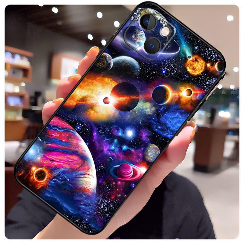 Космический Планета Звезды Луна Чехол Для iPhone 16 Pro Max 14 13 12 11 15 17 Pro Max mini 15 16 Plus 16e 17 Air Чехол для Телефона