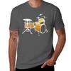 Classic Gold Drum Set Tshirt Casual Soft Cotton Short Sleeve Tee Tshirt