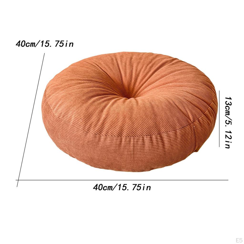 Japanese Tatami Floor Cushion Round Seat Pouf And Decorative Pad with Thick Filling Suitable for