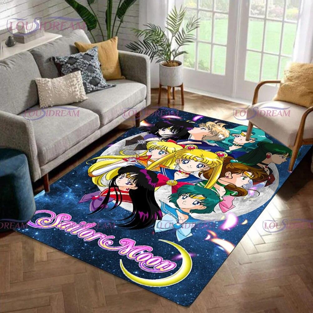 3D милые красочные коврики и ковры S-Sailor-M-Moon для гостиной, спальни, входа, большой площади, мягкий ковер, декоративный коврик