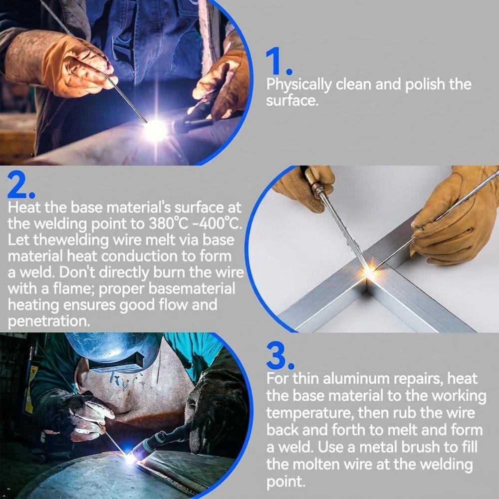 10pcs No Flux Welding Rods Low Temperature Cored Wire Professional Solder Rods Home Appliance