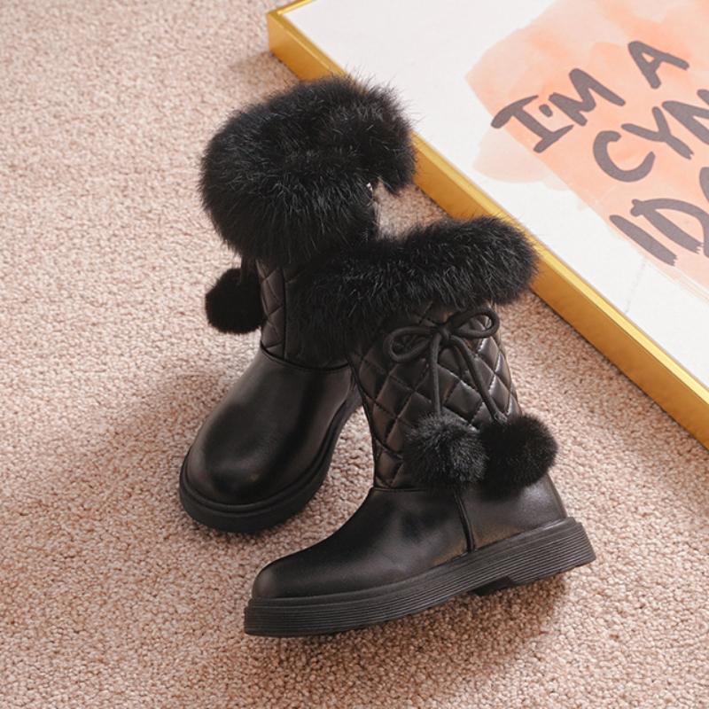 Детские зимние сапоги, зимние детские сапоги, детские сапоги-принцессы на меху для детей среднего возраста, детские хлопковые сапоги, полусапоги