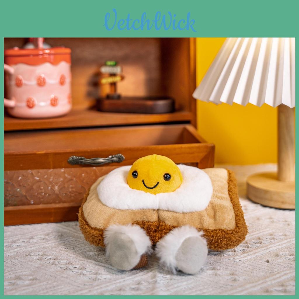 Cute Egg Toast Plush Doll With Soft Fabric For Home Decor And Gift Giving