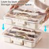 Spice Storage Box Fridge Crisper Box 9 Detachable Compartments Food Preservation Case Fruit Kitchen Ginger Garlic Container Food Storage Case