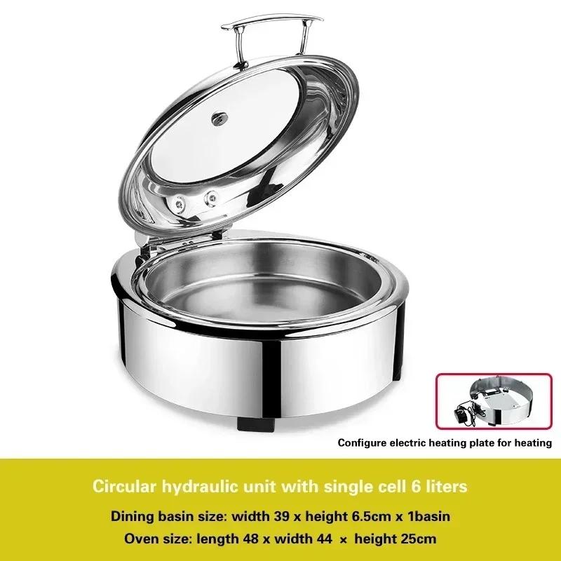 Электрическая изоляционная печь для гостиничного завтрака Плита для шведского стола с квадратной столешницей Гидравлическая плита для шведского стола из нержавеющей стали
