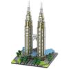 Куала-Лумпур Петронас Башни-близнецы Наноблок, смешанные цвета, популярные корейские игрушки