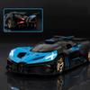 1/32 Bugatti Bolide Alloy Sport Car Model Toys Simulation Diecasts Metal Vehicle with Sound Light Pull Back Decoration Boy Gifts