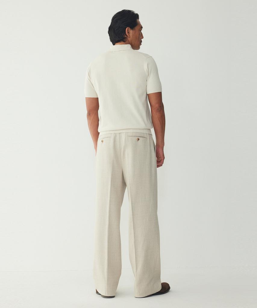 MAN ON THE BOON Silk Blend Short Polo Knit_Beige 4716113040