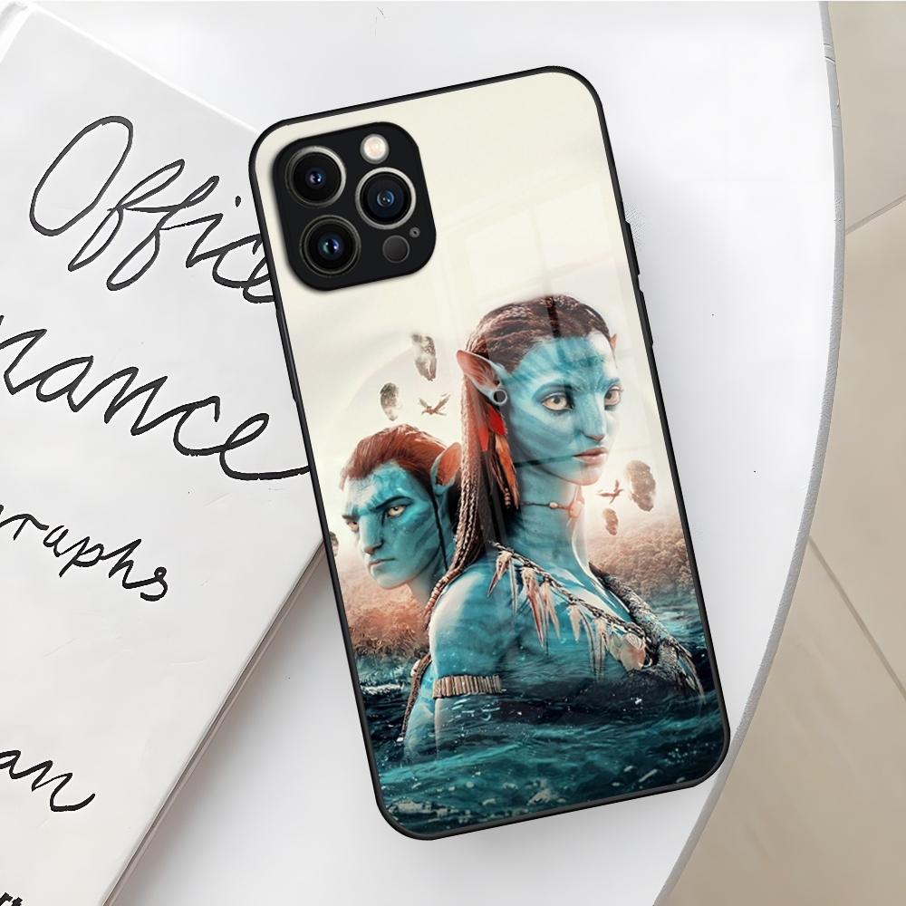 Чехол для телефона Аватар Путь воды для Iphone 17 16 Air 15 14 12 11 13 Pro Max Mini X Xr Xs Se Puls стеклянный Чехол