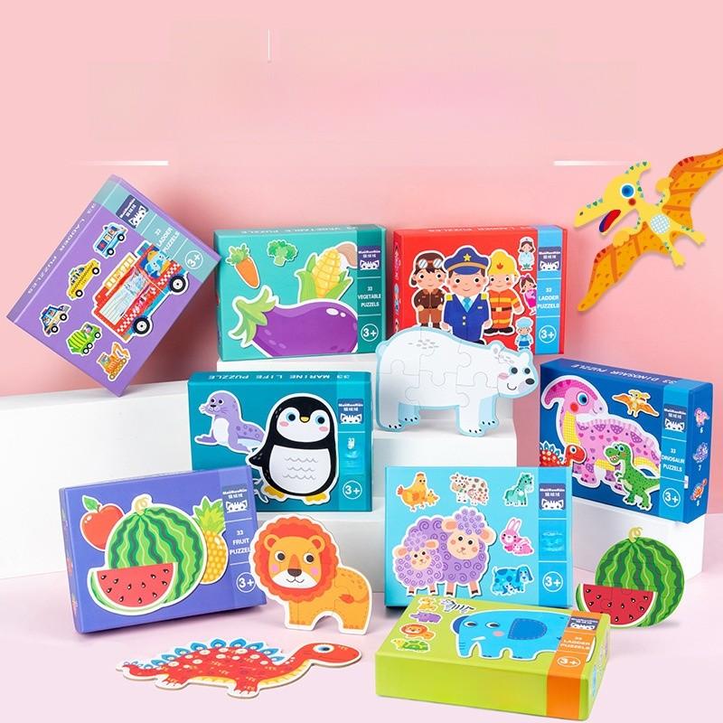 Wooden Animal Puzzle For Kids With Educational Fun And Motor Skills Development For Early Learning