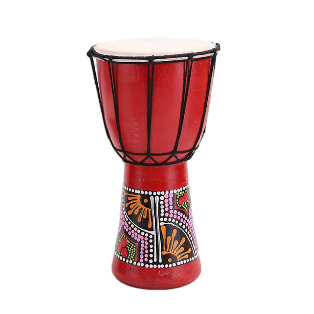 ENN LLC Djembe Handmade African Wooden Percussion Random Color Drum, (14cm)