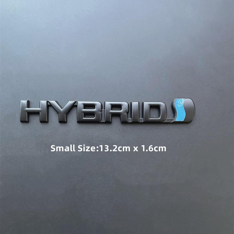 hxqgn9 3D Metal HYBRID Logo Side Fender Rear Trunk Emblem Badge Car Sticker Decals For Toyota Prius Camry Crown Auris Rav4s TRD