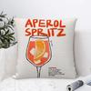 Наволочка Aperol Spritz Декоративная для дивана Домашняя Двусторонняя печать Квадратная подушка Декор для гостиной Декоративная наволочка Подарок