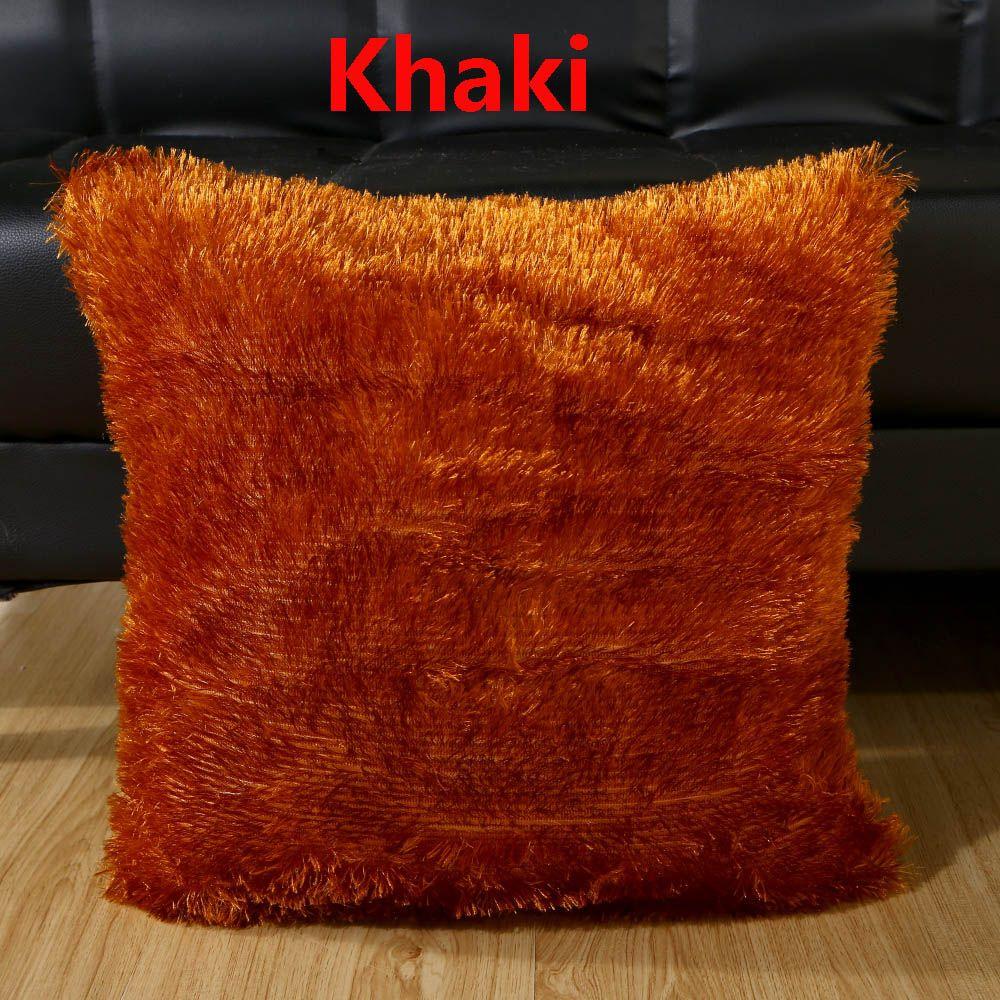 Square Home Decor Car Seat Fur Plush Winter Warm Throw Pillow Cases Cushion Cover