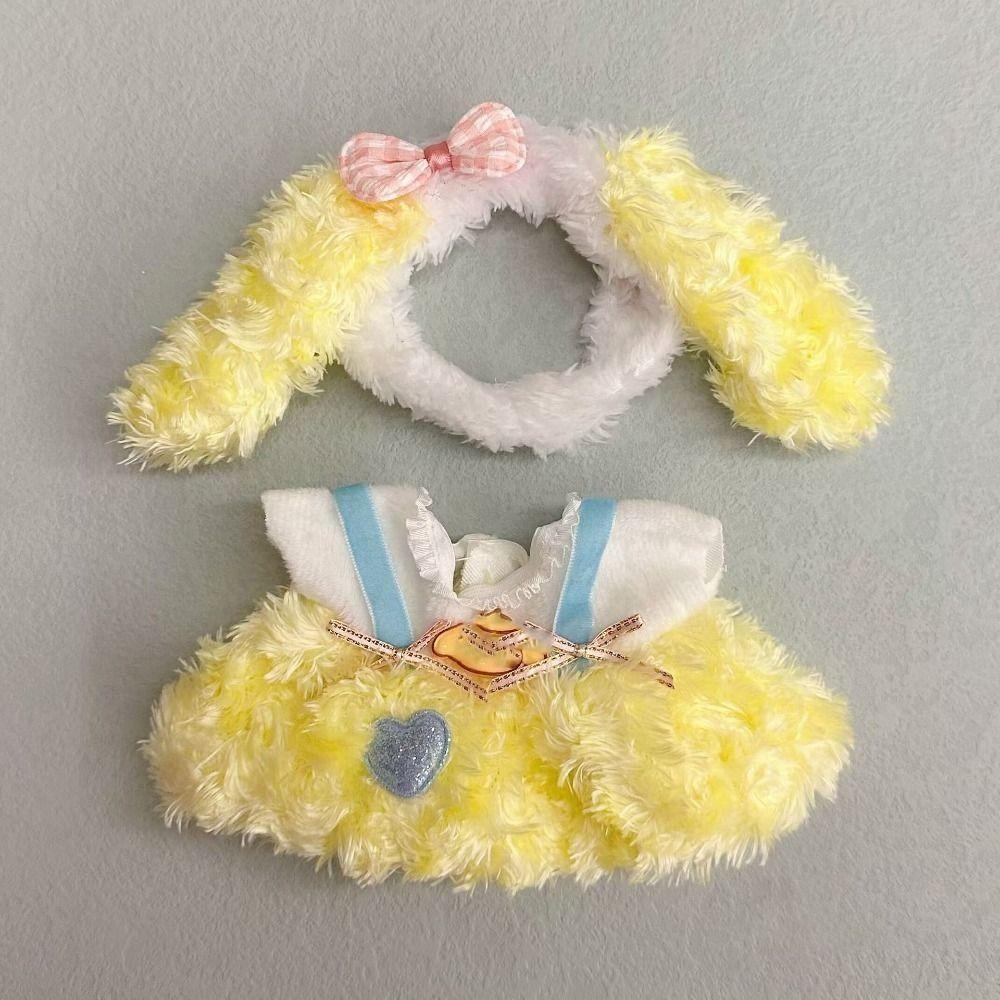 С мультяшной повязкой на голову, аксессуары, платье принцессы, милая кукольная юбка, 20 см, хлопковая кукла/куклы EXO Idol