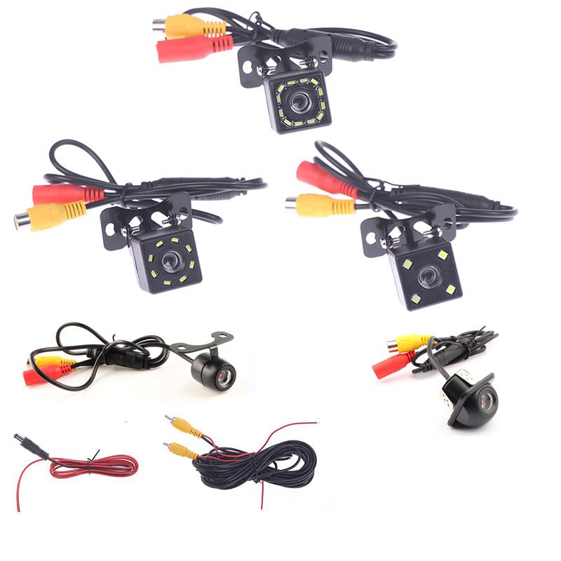 Led Night Vision Car Rear View Camera With Video Cable Universal Reverse Camera Color Image Waterproof Auto Backup Monitor Hd