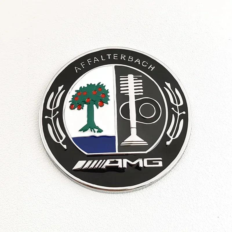 Автомобильная наклейка для Benz 6,5 см Логотип Яблоня Металлическая эмблема AMG Задняя стойка C Боковой значок для Mercedes Benz A C E GLA GLC GLE Sti